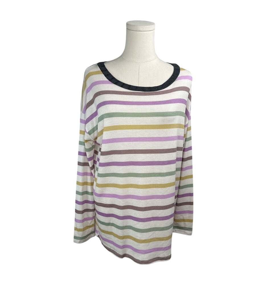 Haptics Women's Striped Sweater Pastel New NWOT Sz. Small Women’s Regular
